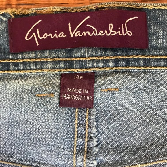 Gloria Vanderbilt Amanda Jeans Pants Women Petite NWT Sz 14 Petit 14P - Picture 3 of 6